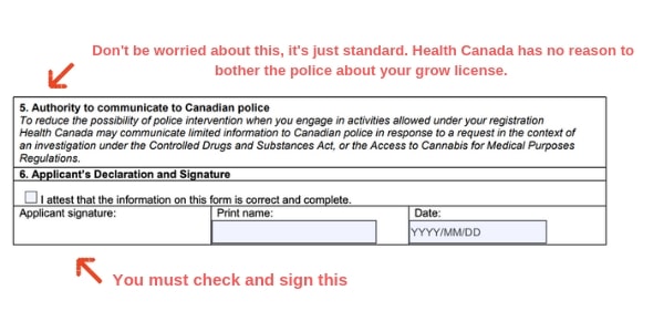 example canada marijuana license form police authorization